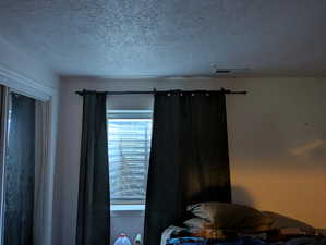 Details with a textured ceiling