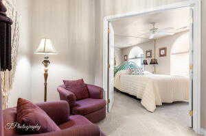 Bedroom featuring carpet floors