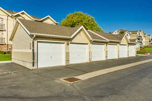 Garage featuring a residential view