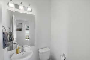 Bathroom with toilet and a sink