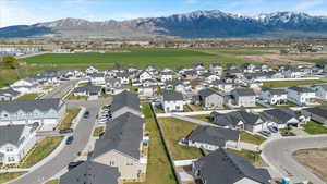 Aerial view with a mountain view and a residential view