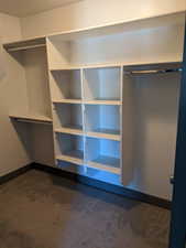 Spacious master closet