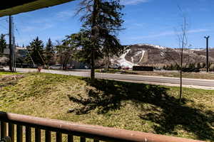 View of yard featuring a mountain view