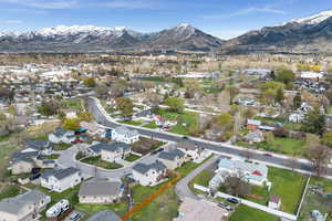Aerial view featuring a Bear River Mountains view, home to Logan Canyon, a major access point to Bear Lake