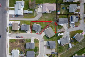 Aerial view of property with a residential view