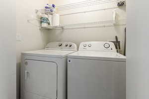 Laundry area with independent washer and dryer