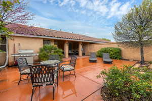 View of patio / terrace featuring outdoor dining area and area for grilling