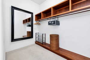 Interior space featuring carpet flooring