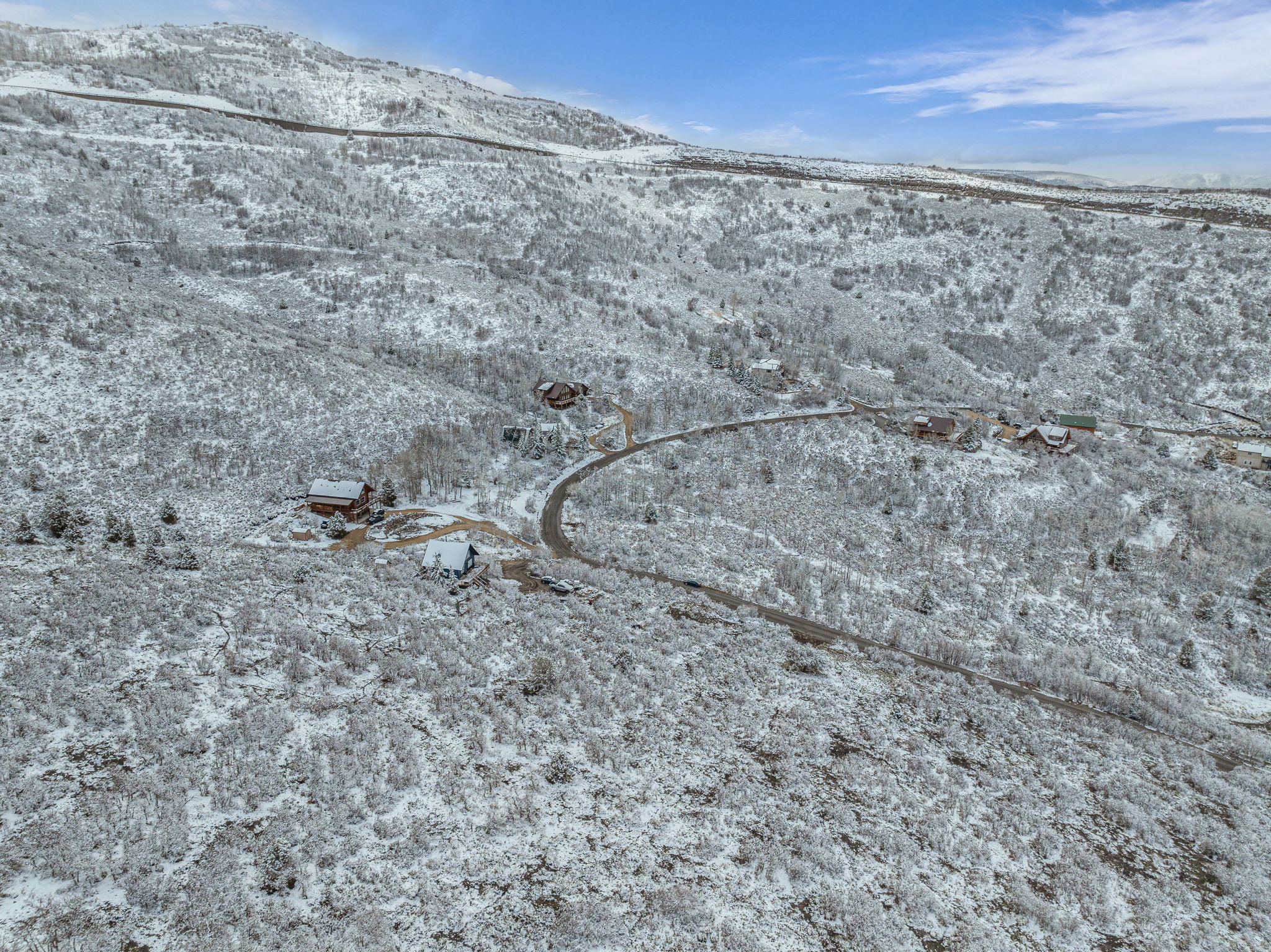 Exterior space featuring a mountain view
