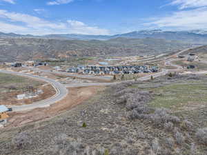 Bird's eye view with a mountain view and a residential view