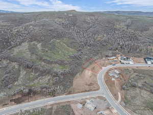Bird's eye view featuring a mountain view