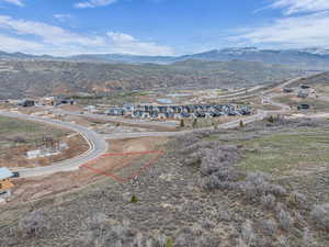 Bird's eye view with a residential view and a mountain view