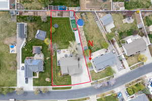 Aerial view featuring a residential view