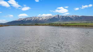 Water and Mountain View from the Cutler boat launch and picnic area