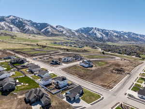 Aerial view featuring a residential view and a mountain view