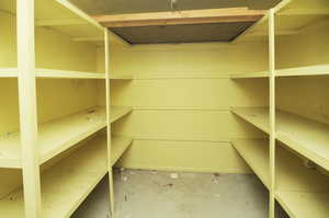 Basement storage room