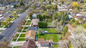 Bird's eye view with a residential view