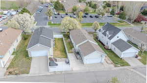 Bird's eye view with a residential view