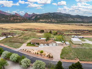 Bird's eye view featuring a mountain view and a rural view