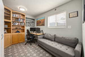 Home office with baseboards