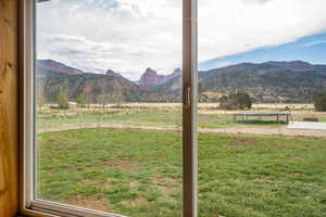 View of mountain feature with a rural view