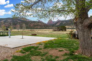 View of mountain feature with a rural view
