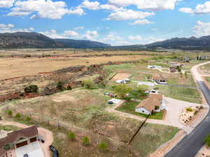 Bird's eye view with a rural view and a mountain view