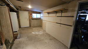 Basement workshop area