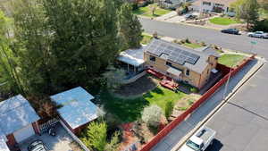 Drone / aerial view with a residential view