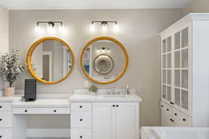 Full bathroom featuring vanity