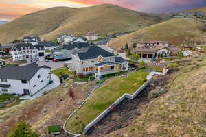 Bird's eye view with a mountain view and a residential view