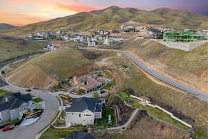 Bird's eye view with a mountain view and a residential view