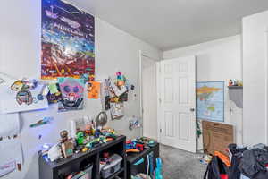 Game room with carpet