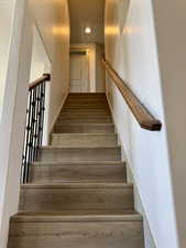 Stairs with recessed lighting