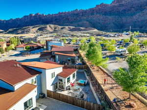 Bird's eye view featuring a mountain view