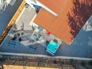 Birds eye view of property