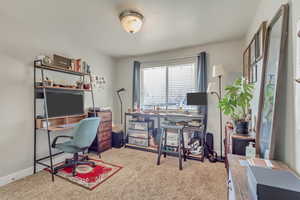 View of carpeted office space
