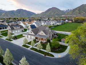 Aerial view with a mountain view and a residential view