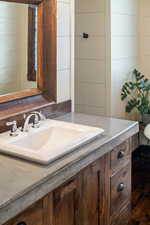 Bathroom featuring vanity