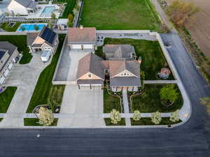Birds eye view of property