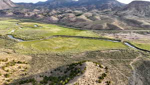 Mountain view with a large body of water