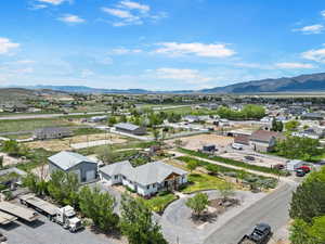 Aerial view with a mountain view and a residential view