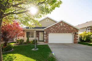 Front of home, 2 car garage