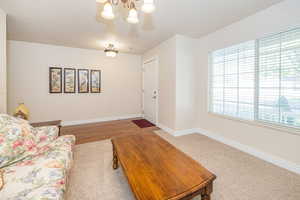 Front living room area, front door
