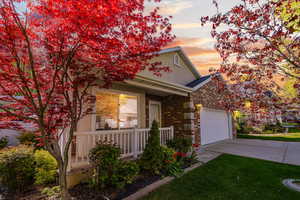 Front of home at twilight