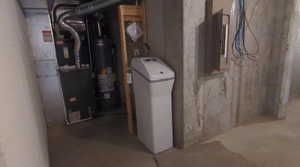 Utilities featuring gas water heater