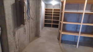 View of unfinished below grade area