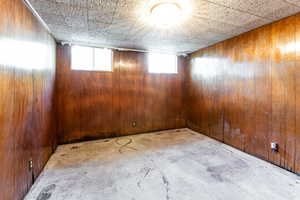 Basement bedroom with plenty of natural light