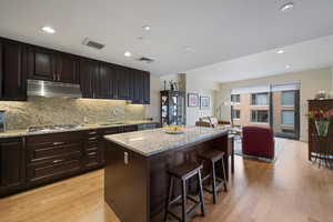 Kitchen with a center island