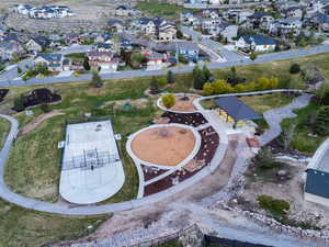 Bird's eye view with a residential view